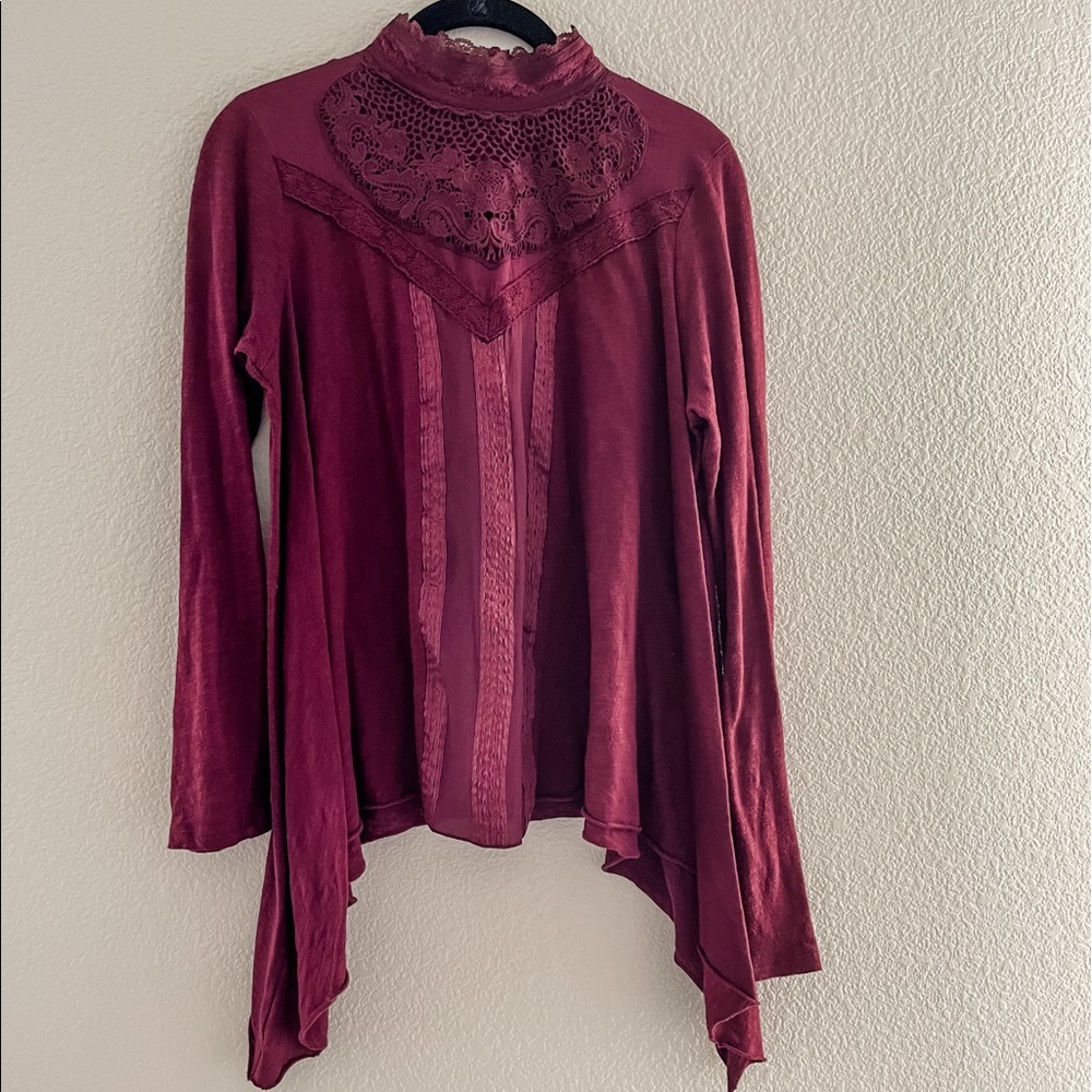 Burgundy top by Free People
